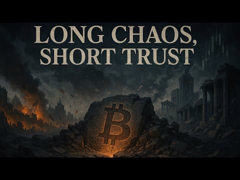  Long Chaos, Short Trust: Bitcoin is the Modern Safe Haven