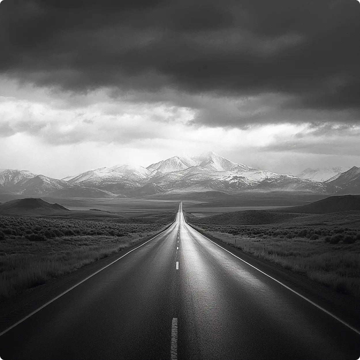 An open road stretching toward the horizon — a symbol of long-arc growth.